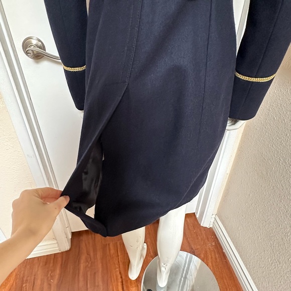 Sam Edelman military coat wool coat elegant gold royal buttons uniform stripes - Picture 7 of 13